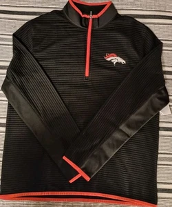 NFL Team Apparel TX3 warmer Denver Broncos schwarzer 1/4-Reißverschluss Pullover Damen Large - Bild 1 von 17