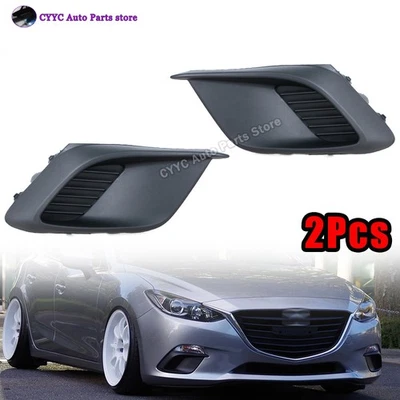 2Pcs For Mazda 3 Axela 2014 2015 2016 FogLight Grille Cover FogLamp Frame Hood - Изображение 1 из 4
