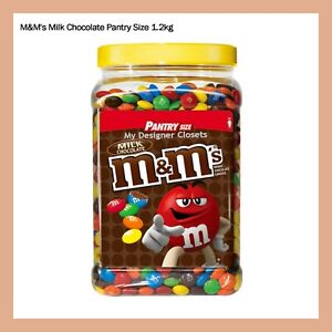 M&M's Milk Chocolate Pantry Size 1.2kg Party Jar m ms mms MDC