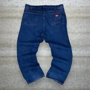 Vintage Dickies Jeans 38x29 Relaxed Fit Dark Wash Denim 90s - Picture 1 of 4