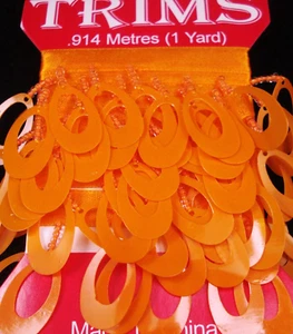 Lentejuelas/Cuentas 914mm Naranja Lentejuelas Baile Disfraz Escenario - Imagen 1 de 2