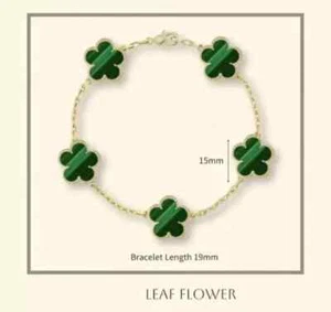 Clover Bracelet For Men and Women Luxury  18K Gold Silver Plate - Picture 1 of 18