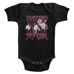 Twisted Sister Group Photo Baby Romper Onezies 6-24 Month Heavy Metal Music - Picture 1 of 3