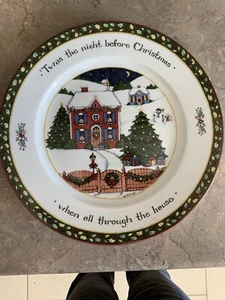 Christmas Plate Susan Winget Night Before Christmas, First Dinner Plate Series 1 - Picture 1 of 2