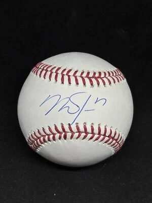 LOS ANGELES ANGELS MIKE TROUT SIGNED BASEBALL JSA COA AUTOGRAPH ALL STAR MVP - Image 1 of 3