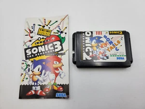 ๐ Sega Mega Drive Sonic the Hedgehog 3 Genesis Cartridge & Japanese Manual - Picture 1 of 2