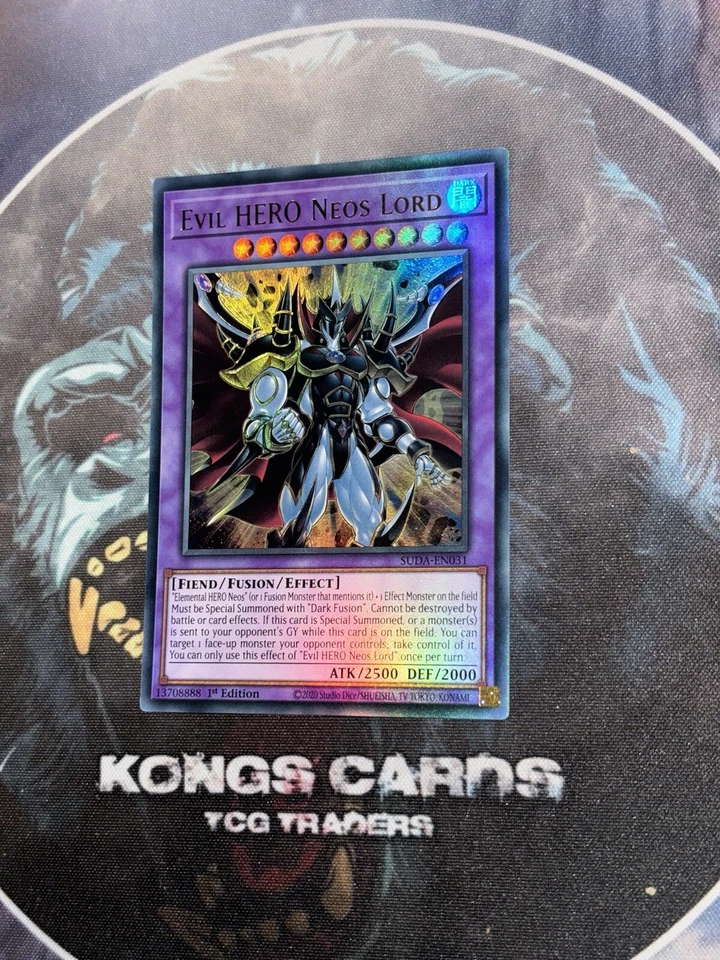 SUDA-EN031 Evil HERO Neos Lord Ultra Rare 1st Edition YuGiOh! IN STOCK NOW! - Image 1 of 1