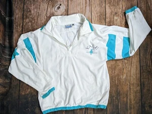 Vintage 80s Gear Sports Yale University Polo Club Windbreaker 1/4 Zip JacketvSz L - Bild 1 von 15