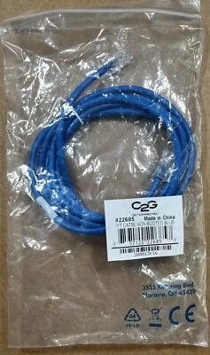 C2G 22685 7’ Cat5e Non Booted Blue Network Cable-New - Image 1 of 2