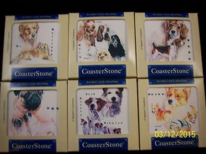 Coasterstone Square Coasters Dogs - Beagle, Cocker, Corgi, Jack Russell, Pug - Picture 1 of 13