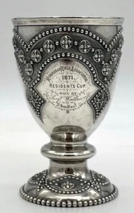 Mitte des 19. Jahrhunderts antiker viktorianischer Sterlingsilber Weinbecher Lon1861 R Hennell - Bild 1 von 10