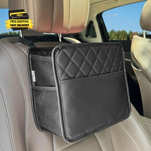 Premium PU Leather Car Seat Storage Organizer with 3 Pockets Backseat Car Organi - Picture 1 of 6