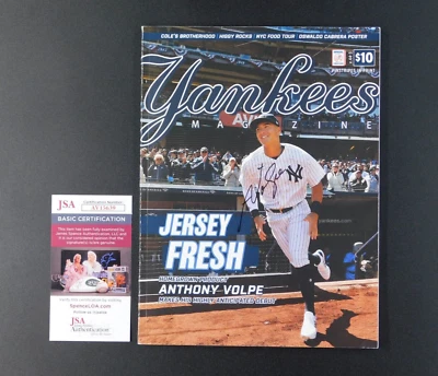 Anthony Volpe Signed Full First Magazine Cover Rookie New York Yankees JSA COA - Image 1 of 4