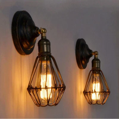 E27 Retro Wall Light Industrial Loft Rustic Wall Sconce Porch Aisle Bar Lamp - Image 1 of 4
