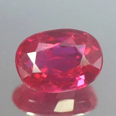 0.52CT CHARMING AA OVAL HEATED ONLY BURMESE PINK RED RUBY NATURAL - Image 1 of 3