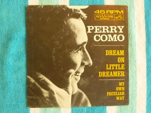 PERRY COMO Dream On Little Dreamer 45 rpm PICTURE SLEEVE ONLY RCA Victor 1965 - Imagen 1 de 2
