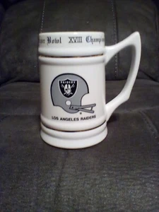 Los Angeles Raiders Super Bowl 18 Beer Stein - Picture 1 of 4