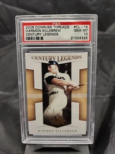 #CL-15 2008 Donruss Threads Harmon Killebrew Century Legends PSA 10 GEM MT - Picture 1 of 2