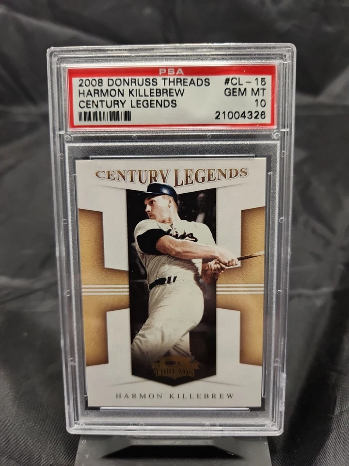 #CL-15 2008 Donruss Threads Harmon Killebrew Century Legends PSA 10 GEMA MT Foto 1 de 2