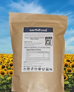 USDA Organic Sunflower Seeds : Raw, Hulled, Non-GMO, Unsalted. 35.2 ounces /1 Kg - Picture 1 of 6