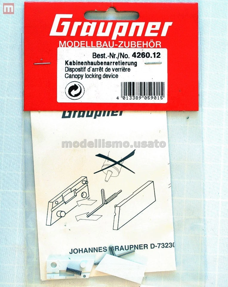 Graupner 4260.12 Canopy Locking Device modellismo Foto 1 de 1