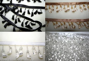 Designer Shaped Beaded Trim For Curtain Blind Upholstery Braid - Picture 1 of 6