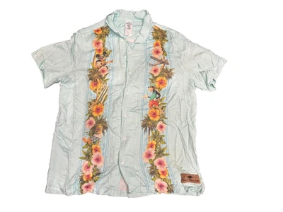 DISNEY Cruise Lines Hombres XL Azul Camisa Hawaiana Plutón Pato Donald Flores Aloha Foto 1 de 4