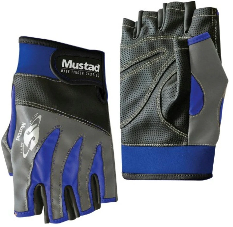 MUSTAD 1 Pair of Half Finger Casting Gloves - General Purpose Fishing Gloves - image 1 of 1