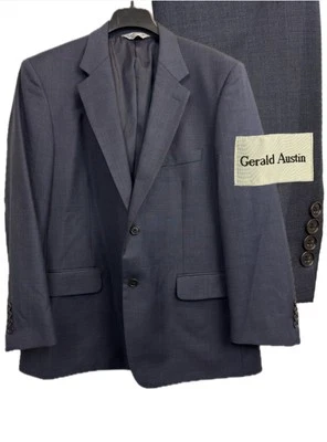 Blazer Gerald Austin Para Hombres 43S Azul Marino Lana Glen Cuadros Abrigo Deportivo Chaqueta Foto 1 de 4