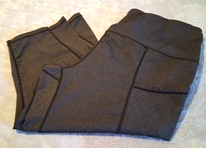 Hanna Nikole Womens Black Leggings Plus Size 22W Capri Length Yoga Pants Active - Picture 1 of 6
