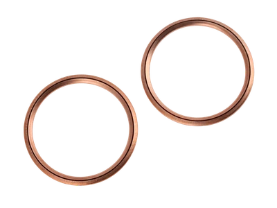 Set: 2 x Krümmerdichtung 28 x 34 Kupfer - Simson S50, S51, KR51 Schwalbe, SR50,  - Bild 1 von 2