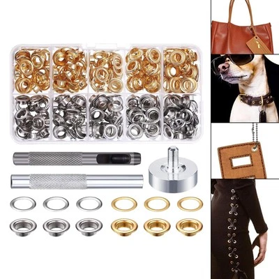 Grommet Eyelets Tool Kit DIY with Storage Box Practical Metal Portable Grommets - Image 1 of 4