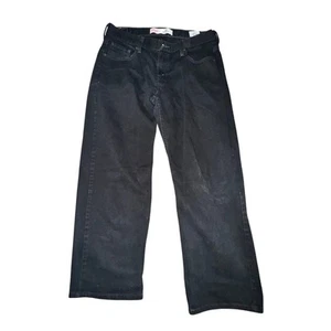 Levi's 550 Jeans Kid's Size 14 Husky Black Relaxed Fit Pockets Straight Leg - Picture 1 of 6