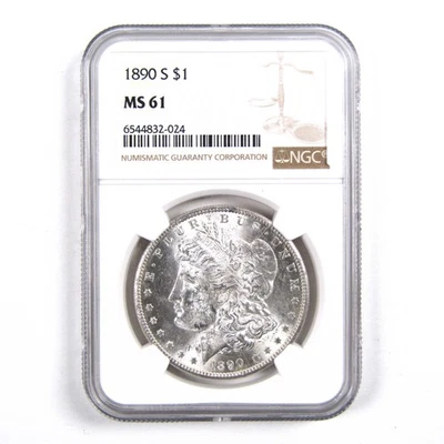 1890 S Morgan Dollar MS 61 NGC 90% Silver Uncirculated SKU:I3122 - Image 1 of 4