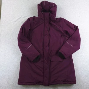 Duluth Trading Jacket Womens XL Purple Hooded Parka Insulated Mid Length Coat - Picture 1 of 12