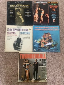 5 Assorted Bond Theme Lp's with Other Theme Music Soundtracks Albums - Picture 1 of 17
