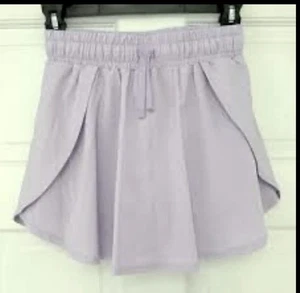 Zella Skort Girls XL (16) Orchid Spectre Flexible Tulip Hem Drawstring Shorts - Picture 1 of 3