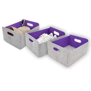 Storage Baskets Felt Foldable Storage Cube bin Shelf Bins Organizer Felt Box ... - Picture 1 of 6