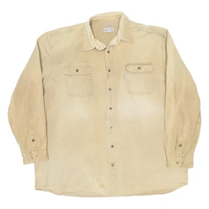 CARHARTT Mens Denim Shirt Beige Long Sleeve 3XL - Picture 1 of 6