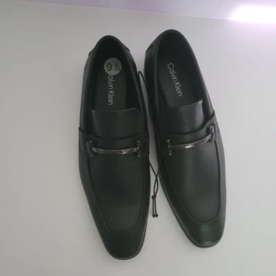 Calvin Klein CMJOVANY 黑色休闲礼服懒人鞋乐福鞋男式 9.5 码 — 第 1/4 张图片