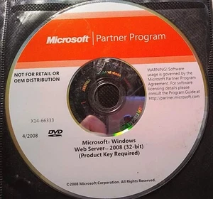 Windows Web Server 2008 32 bit Full Version w/ Product Key & 10 CALs - Picture 1 of 1