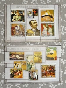 S.TOME' E PRINCIPE 2006 TOULOUSE LAUTREC 2 FOGLIETTI - Foto 1 di 1