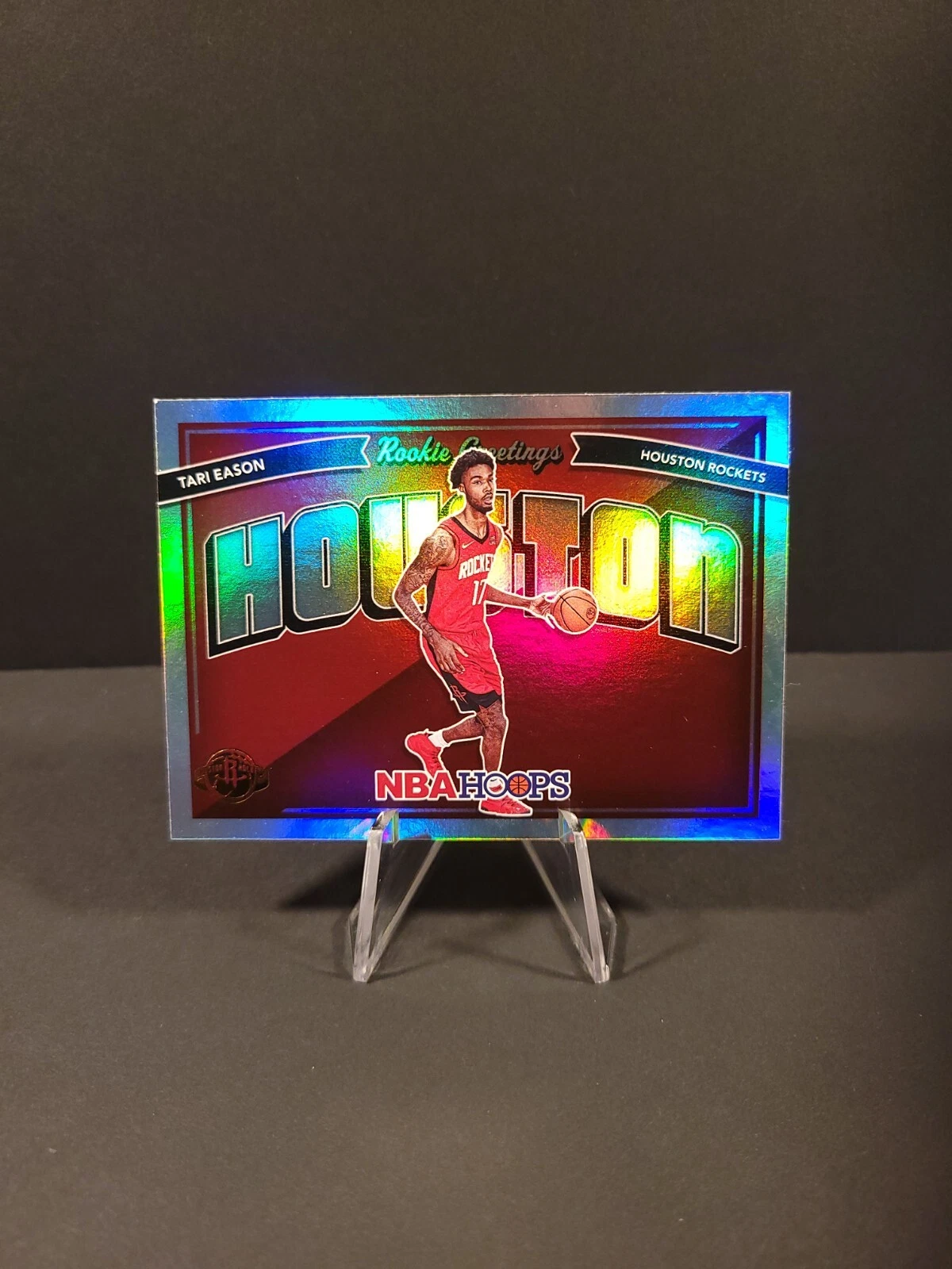 2022-2023 NBA Hoops Tari Eason Rookie Greetings Holo #17 Rockets
