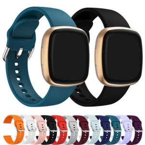 For Fitbit Versa 3/4 Sense 2 US Watch Band Soft Silicone Wrist Replacement Strap - Picture 1 of 58