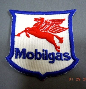 Vtg. MOBILGAS w/Pegasus Embroidered Sew-On Uniform-Jacket Patch 3" - Picture 1 of 2