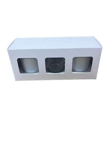 2 X 9CL VOTIVES AND 50ML DIFFUSER GIFT CANDLE BOX - WHITE (Pack of 10) - Picture 1 of 2