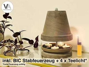 XL Terracotta Teelichtofen basalt H25cm Ø18cm (Bausatz Tischkamin/Heizung/Not) - Bild 1 von 4