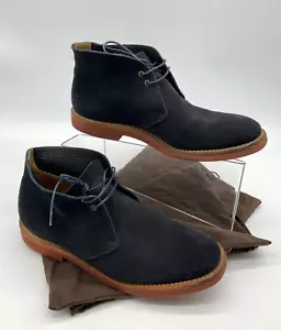 Church's Sahara suede desert boots dark navy men's size 8 F very good condition - Picture 1 of 11
