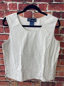 Susan Graver Women's White Tank Top Size L - Picture 1 of 2