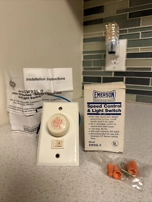 Emerson SW95L White/Ivory Four-Speed Quiet Fan Light Control 300 Watt - Image 1 of 4